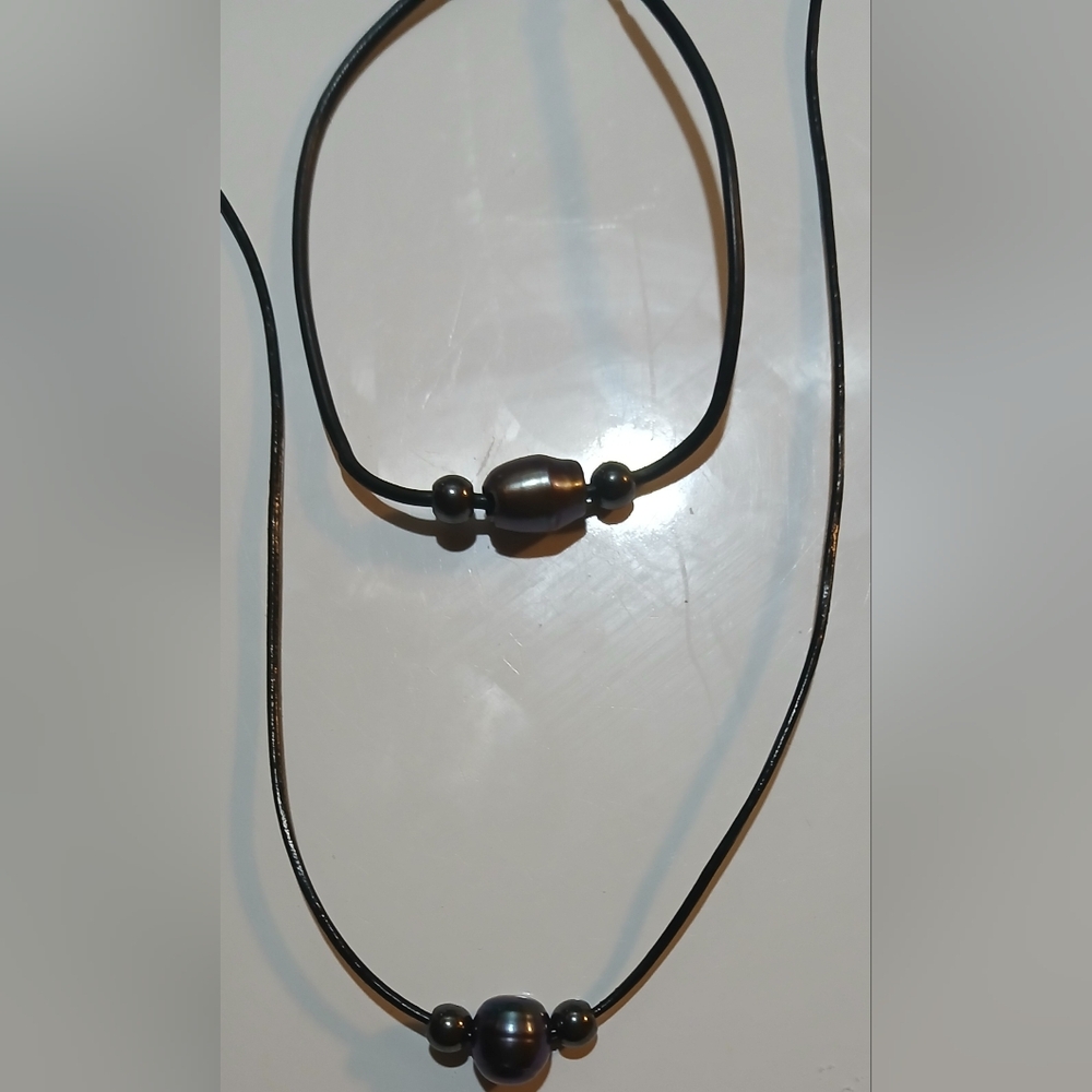 Thiatian Black Pearl Bracelet & Necklace